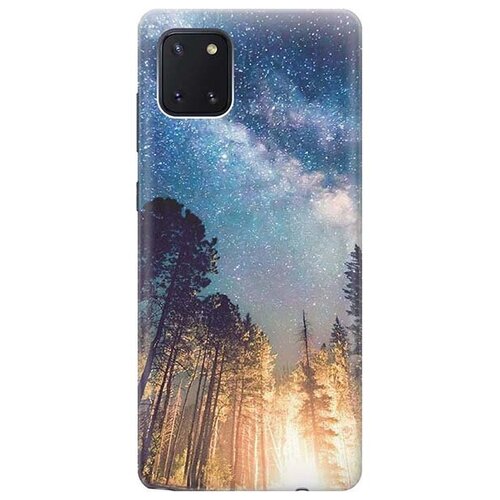 фото Ультратонкий силиконовый чехол-накладка для samsung galaxy note 10 lite / a81 с принтом "млечный путь" gosso