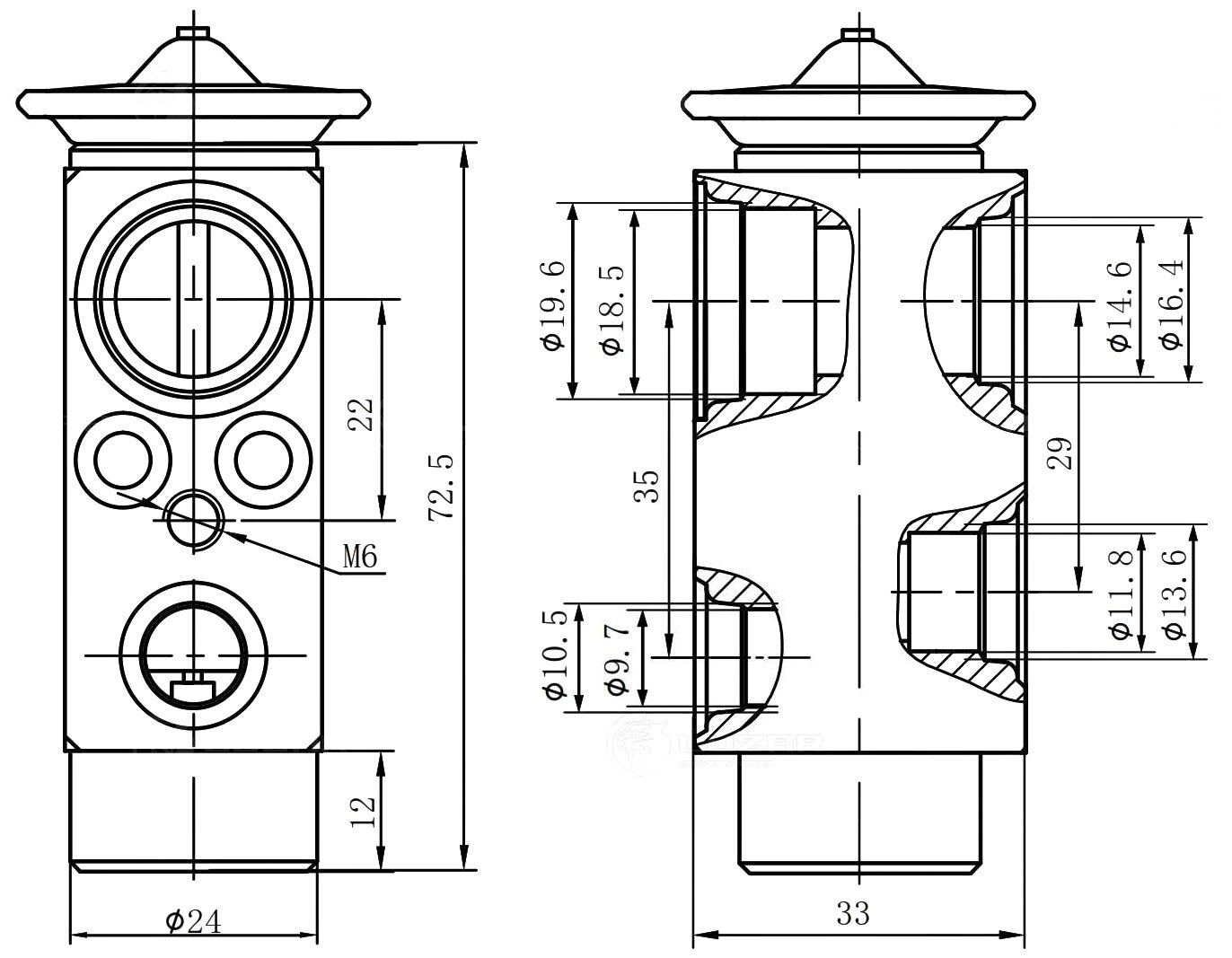 Клапан расширительный LUZAR LTRV 1092