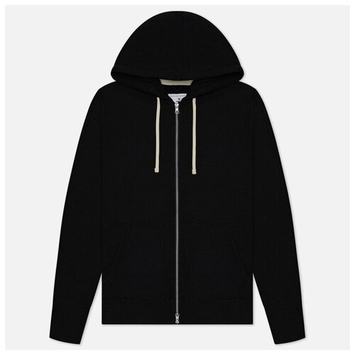 фото Мужская толстовка reigning champ midweight terry full zip чёрный , размер s