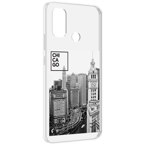Чехол MyPads черно белый чикаго для UleFone Note 10P / Note 10 задняя-панель-накладка-бампер