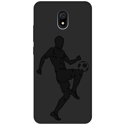 Матовый чехол Football для Xiaomi Redmi 8A / Сяоми Редми 8А с эффектом блика черный матовый чехол football для xiaomi redmi 4 сяоми редми 4 с эффектом блика черный