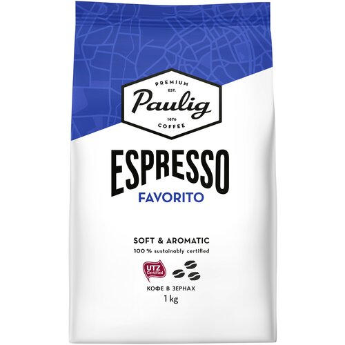 Кофе в зернах Paulig Espresso Favorito 1 кг, 330473