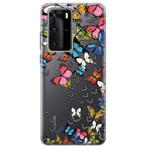 Ультратонкий силиконовый чехол-накладка для Huawei P40 Pro с 3D принтом Magic Butterflies ультратонкий силиконовый чехол накладка transparent для huawei p30 pro с 3d принтом magic butterflies