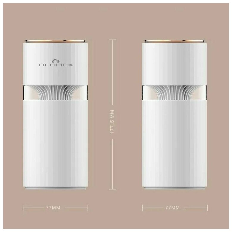 Портативный увлажнитель воздуха Огонек 4, с питанием от USB, белый, для дома, автомобиля, 400 мл - фотография № 7