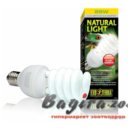 Лампа Exo Terra Natural Light с полным спектром для террариума (25 Вт, 19,5 x 6,5 x 6,5 см)