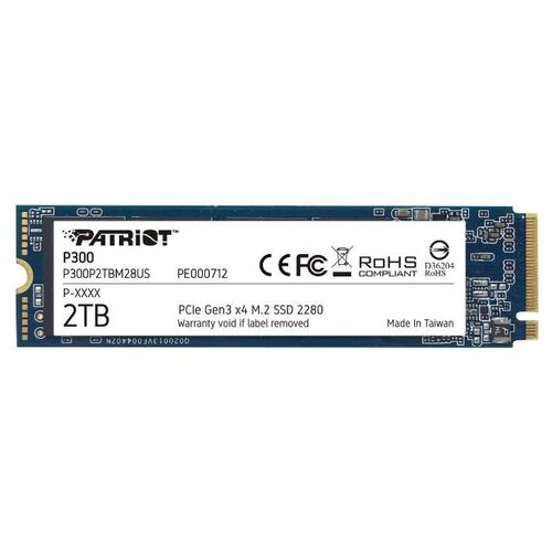 Твердотельный накопитель Patriot P300 2048ГБ, M.2 2280, PCIe 3.0 x4 P300P2TBM28