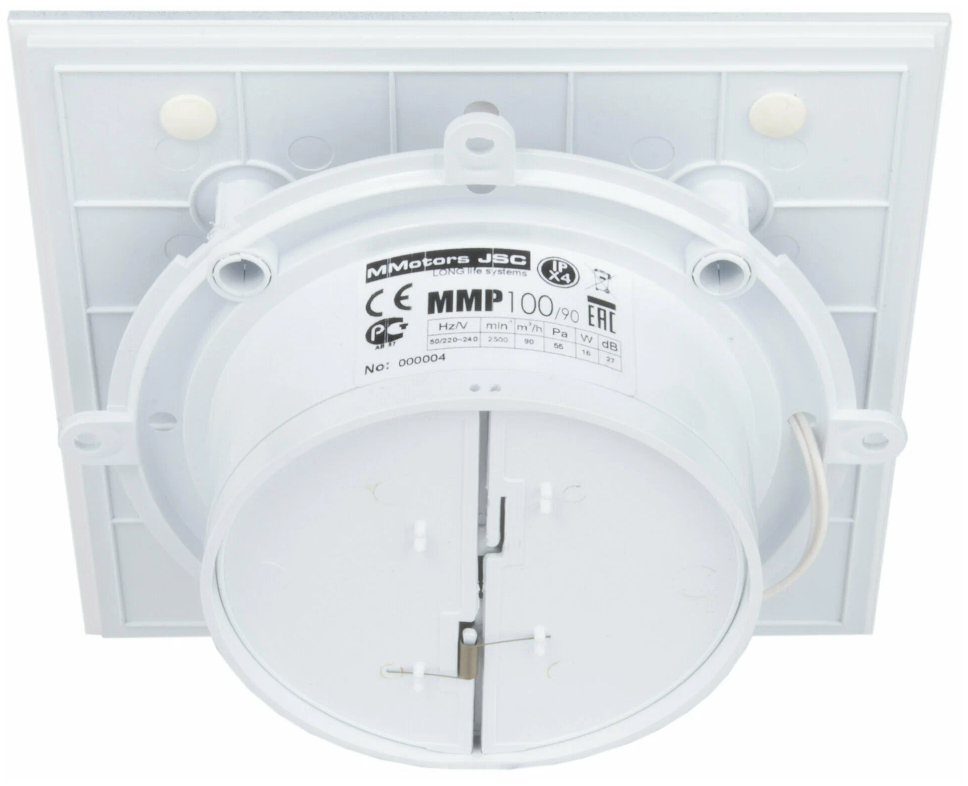 Вытяжной вентилятор MMotors JSC ММ-Р 06 квадрат, белый матовый - фото №4