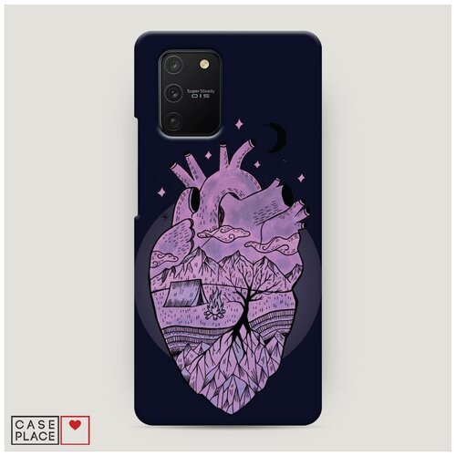 фото Чехол пластиковый samsung galaxy s10 lite сердце костер case place