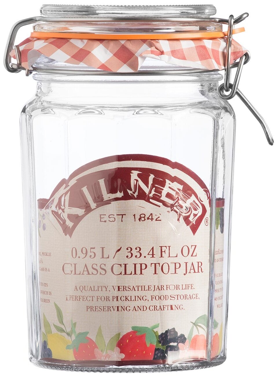 Банка гранёная Kilner Clip Top, 950 мл