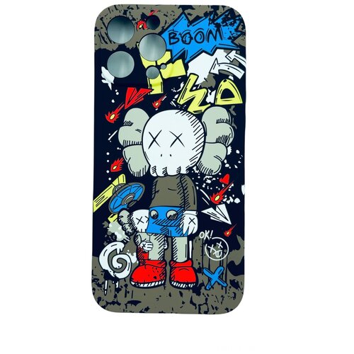 Чехол накладка Luxo Kaws Boom для iPhone 13 Pro Max светится в темноте, с защитой камер и софт тач покрытием