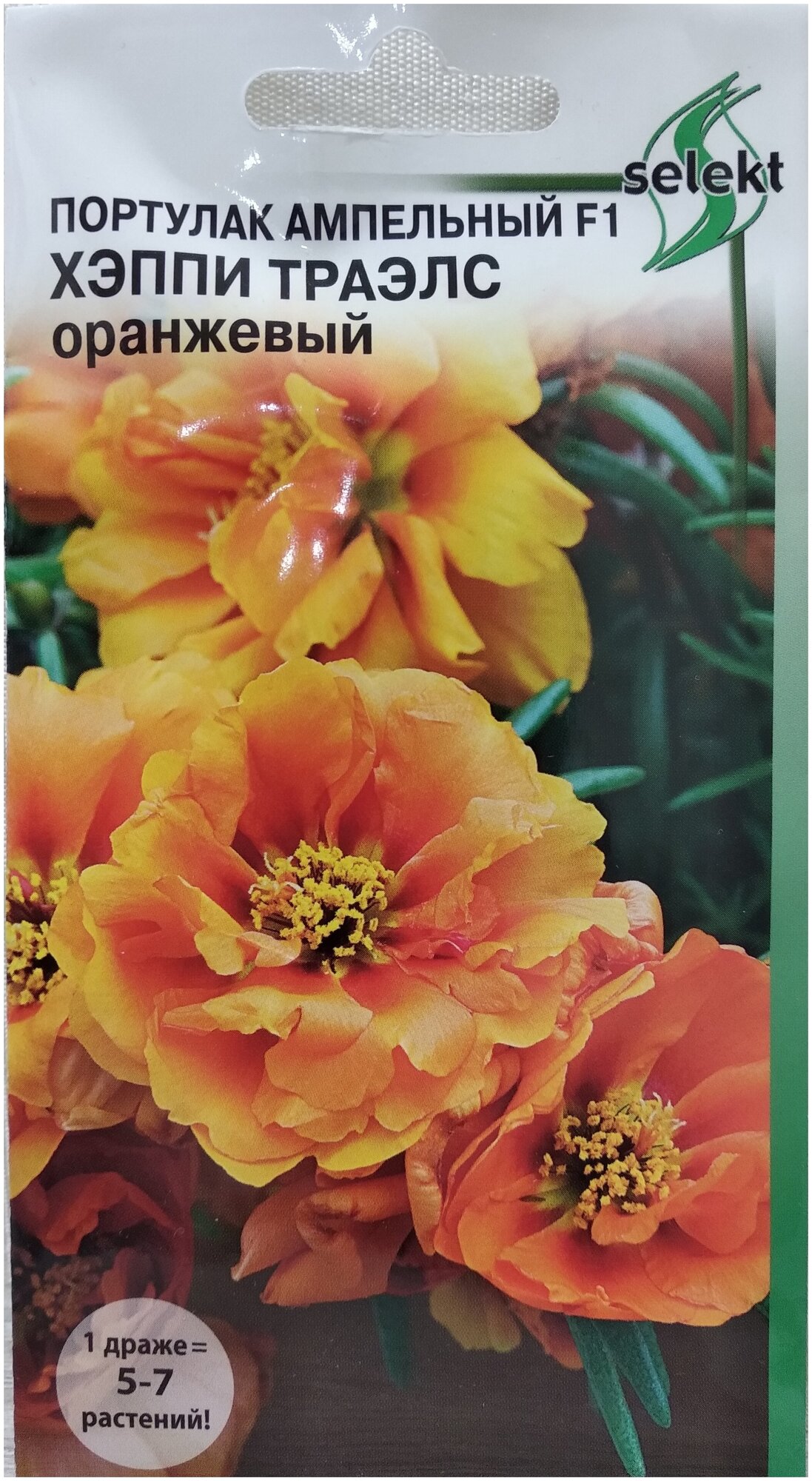Портулак ампельный F1 Хэппи Траэлс оранжевый  5 драже