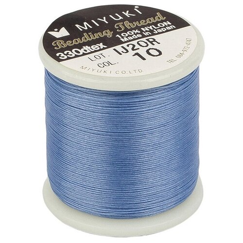 Нить Miyuki нейлоновая, 50 м, цвет: светло-голубая (MiThr-50m)