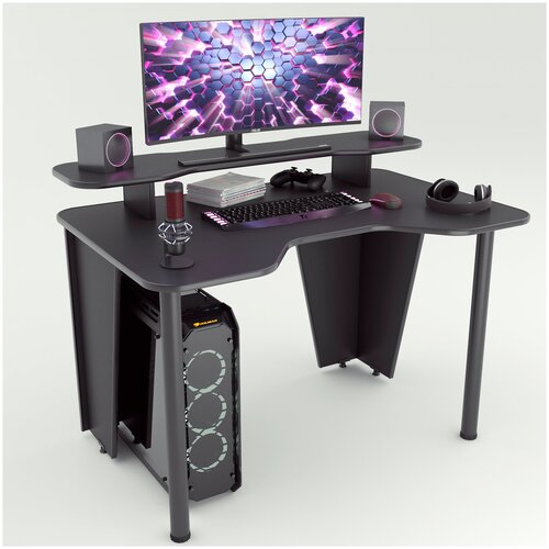 Игровой компьютерный стол Черный Xplace-Polka+