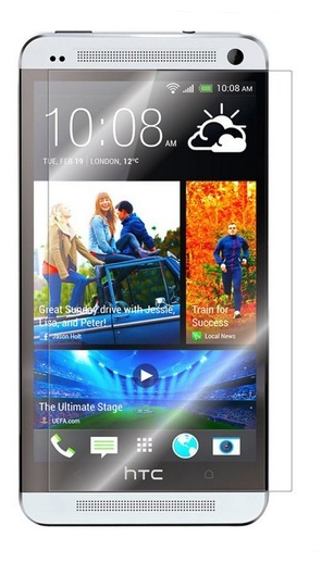 Защитная пленка MyPads (только на плоскую поверхность экрана, НЕ закругленная) для телефона HTC One M7 (801) глянцевая