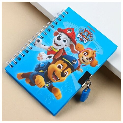 Записная книжка на замочке А6, Paw Patrol