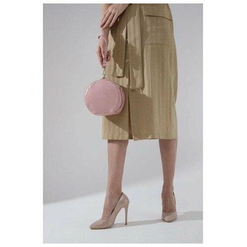 фото Кросс-боди, отдел на молнии, длинный ремень, цвет розовый magic store