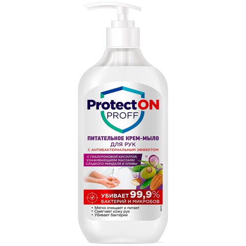 Fito косметик Крем-мыло ProtectON Proff Питательное с антибактериальным эффектом, 490 мл