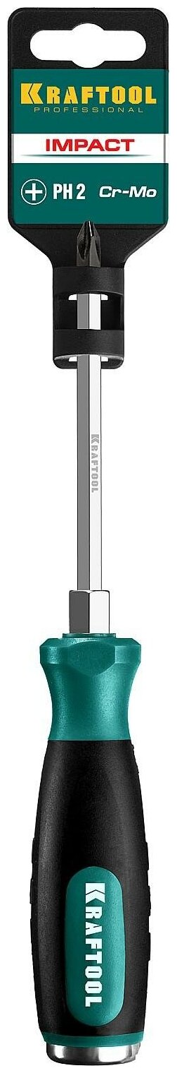 Отвертка ударная "Kraftool. Impact", сквозной стержень из Cr-Mo-V стали, PH2x100 мм - фотография № 2