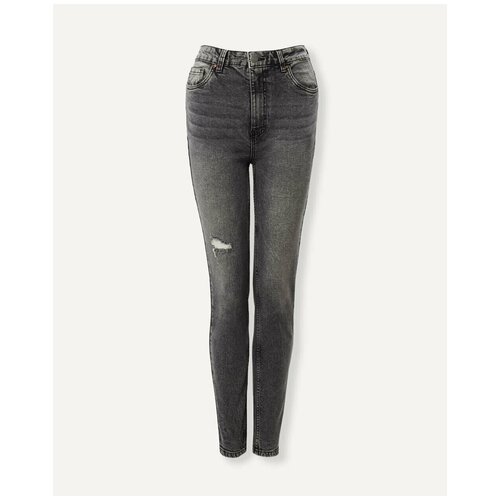 Темно-серые зауженные джинсы INCITY, цвет серый деним, размер 29W/32L