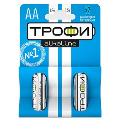 Батарейка ТРОФИ LR6, в упаковке: 2 шт. батарейки трофи lr6 2bl energy alkaline 20 360 8640