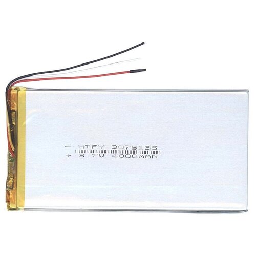 аккумулятор li pol батарея 3 92 104мм 2pin 3 7v 4000mah Аккумулятор Li-Pol (батарея) 3*75*135мм 3pin 3.7V/4000mAh