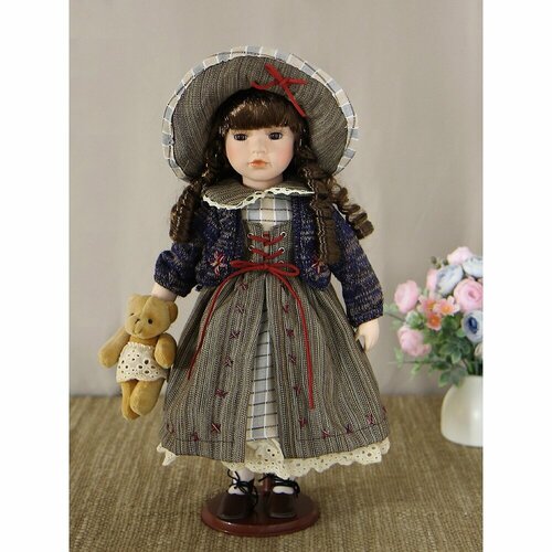 Polly Dolls YF-161008 Кукла фарфоровая 16- на подставке polly dolls