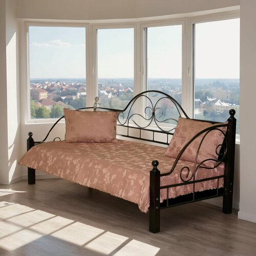 Изображение товара Кровать-тахта металлическая односпальная "Сильва" 90 х 200 с металлическим основанием