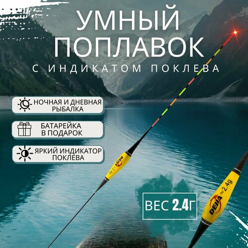 Поплавок светящийся для рыбалки / Поплавок с подсветкой с индикатором поклева 2.4 г