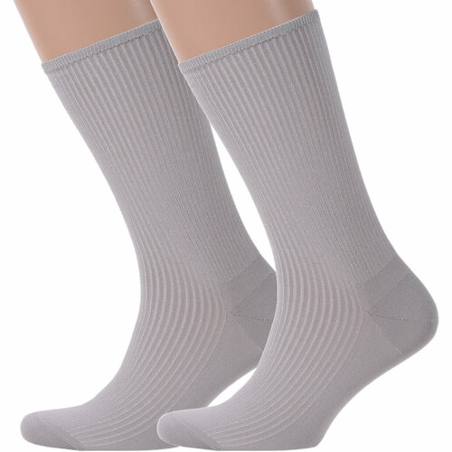Носки LorenzLine, 2 пары, размер 25, серый носки lorenzline 2 пары размер 25 белый серый