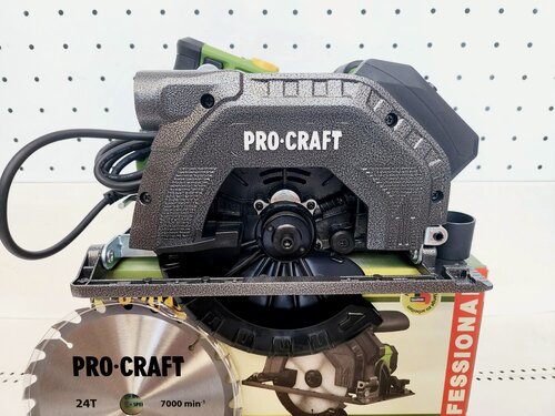 Изображение товара Пила дисковая циркулярная Procraft KR2350, 1350Вт, 190мм диск, регулировка оборотов, плавный пуск