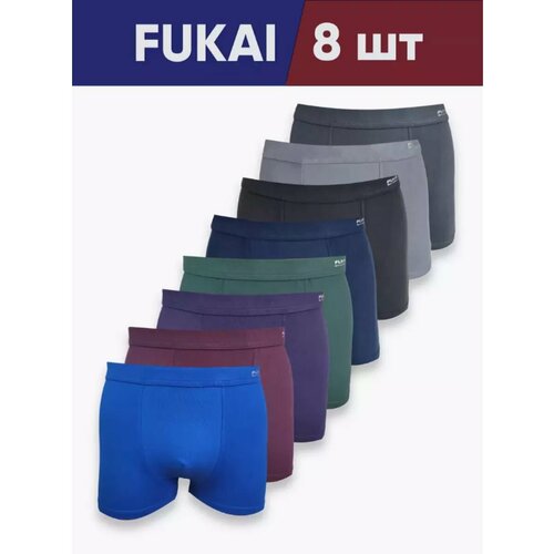 фото Трусы fukai, комплект из 8 шт., размер 5xl, красный, синий, зеленый, черный, серый