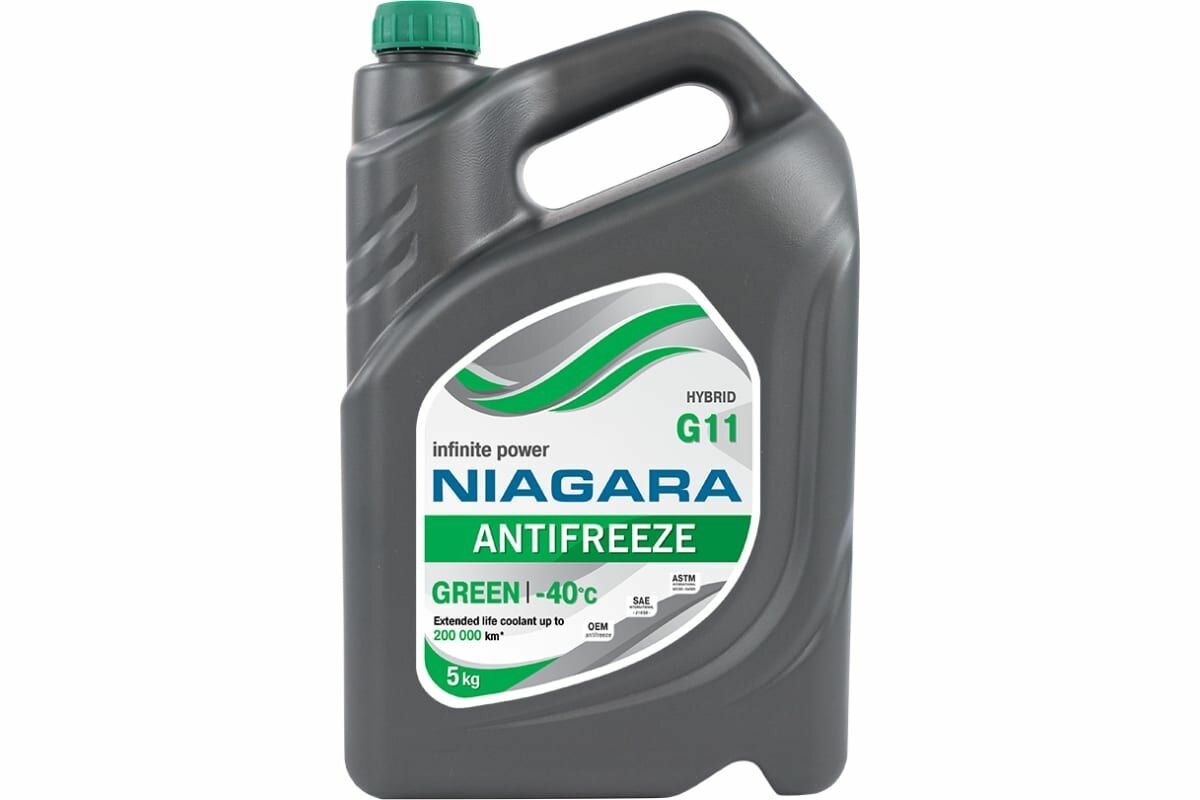 Жидкость охлаждающая "Антифриз" "Ниагара" G11 (зеленый) 10 кг