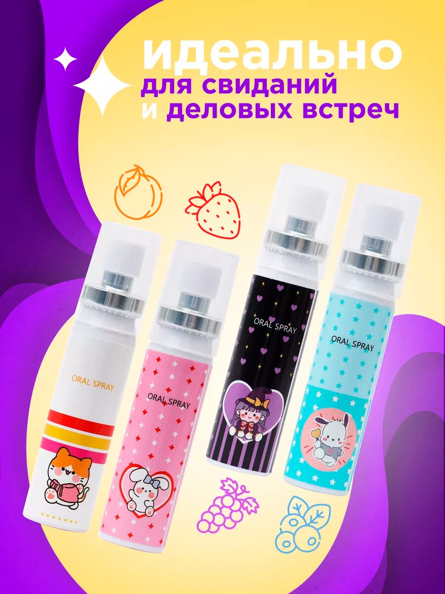 Картинки Освежающий спрей от запаха для полости рта со вкусом