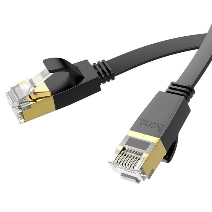 Патч-корд Hoco US07 Gigabit Ethernet, UTP 6е кат, RJ-45(m)-RJ-45(m), 20 м, чёрный