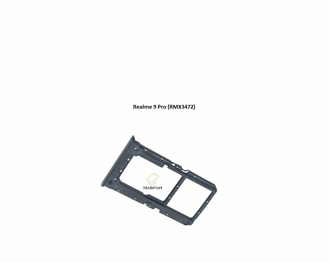 Держатель SIM для Realme 9 Pro (RMX3472), Черный (Сим Лоток) — фото 1