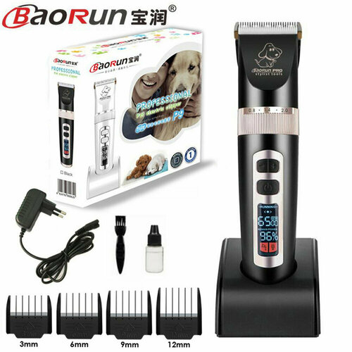 Баорун Baorun P9 машинка для стрижки собак P-9 три скорости черная