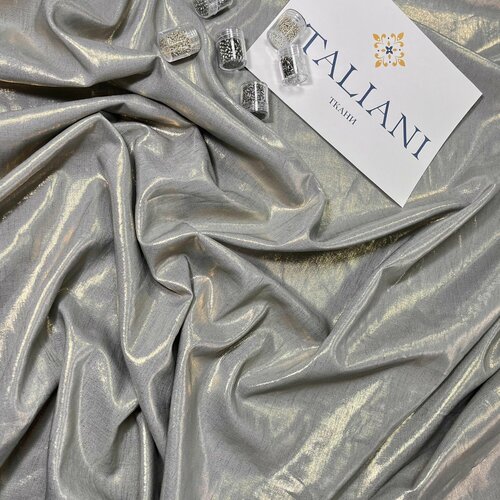 Смесовый лен с ламинированием/лен 53%, вискоза 42%, полиуретан 5%/170 cм*147 см/Италия