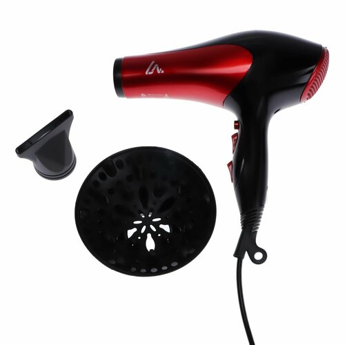 Фен Luazon LGE-004 3800 Вт 2 скорости 3 температурных режима красно-черный 2100₽