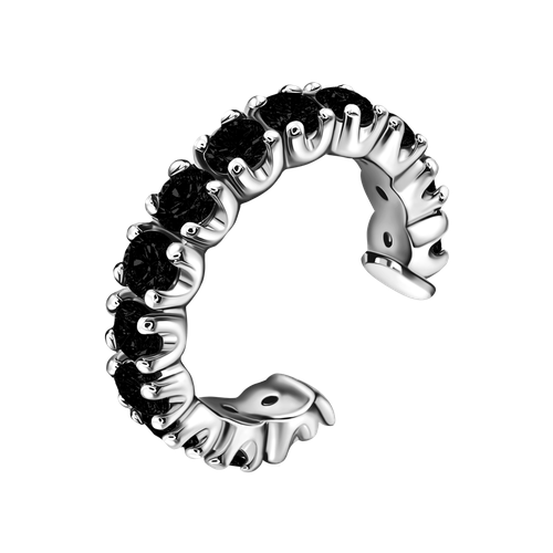 Моносерьга GOLDENGAL, серебро, 925 проба, родирование, фианит