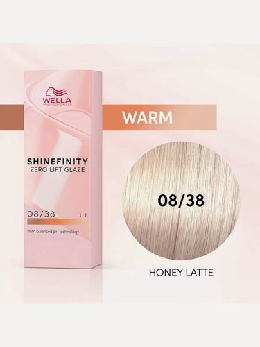Изображение товара Wella SHINEFINITY 08/38 Гель-крем Медовое Латте 60 мл