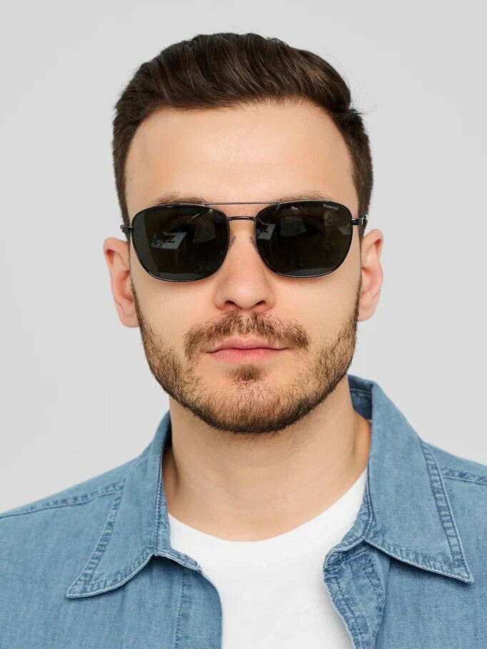 Солнцезащитные очки Polaroid, серый — фото 1