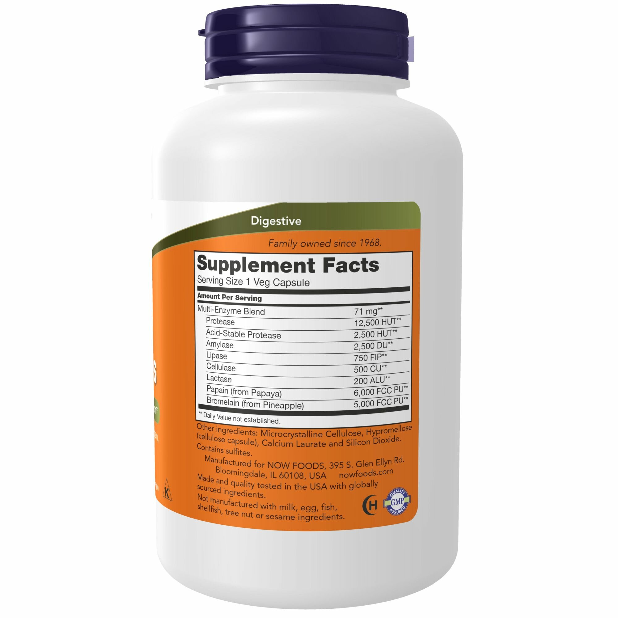 Изображение NOW Plant Enzymes, Растительные ферменты, для поддержки пищеварения, 240 капсул