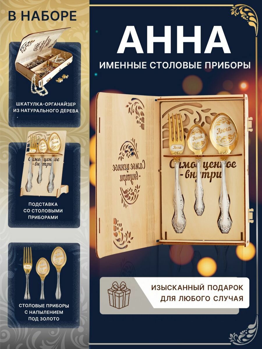 Набор подарочный с надписью Анна идеальным подарком с индивидуальной гравировкой
