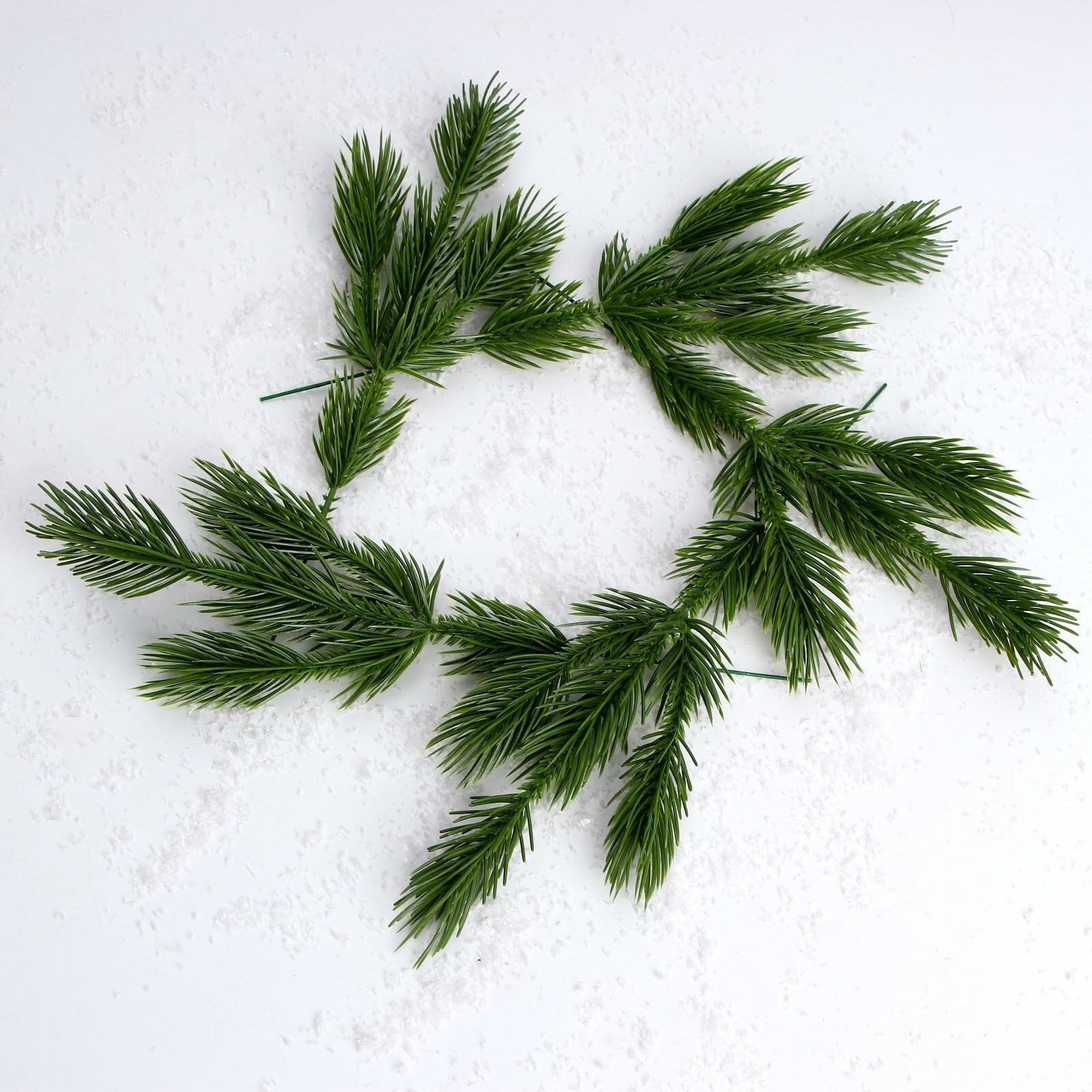 Декор "Веточка ели" набор 5 шт размер 1 шт. — 28 × 10 × 3 см