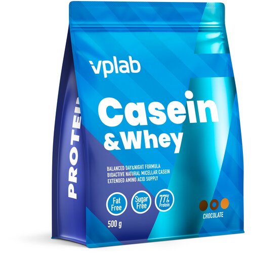 Протеин vplab Casein & Whey, 500 гр., шоколад веганский протеин vplab шоколад 500 мл