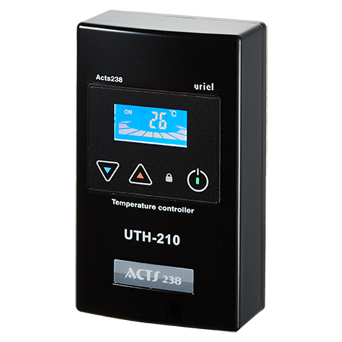 Терморегулятор/термостат UTH -210 до 4000Вт для теплого пола, черный, накладной
