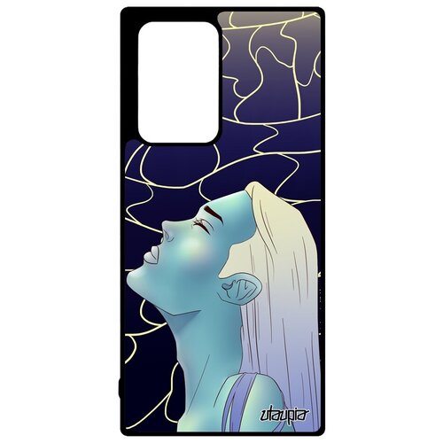 фото Ударопрочный чехол на мобильный // galaxy note 20 ultra // "надежда" ожидание мечта, utaupia, синий