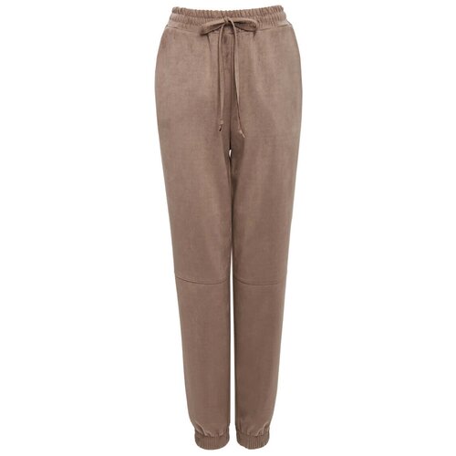 Фактурные брюки INCITY, цвет темно-бежевый меланж, размер XS
