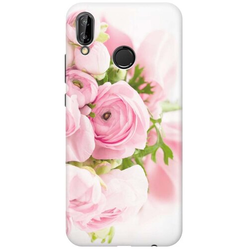 фото Gosso ультратонкий силиконовый чехол-накладка для huawei p20 lite с принтом "розовые розы"