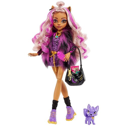 Кукла Монстр Хай Клодин Вульф G3 бейсик 2022, Monster High Basic Clawdeen Wolf кукла монстер хай клодин вульф перевоплощение поколение g3 бейсик 2022 monster high basic clawdeen wolf